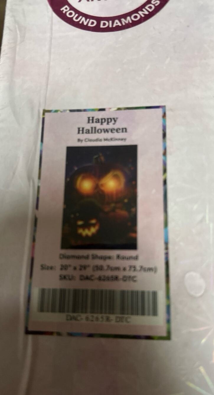 Happy Halloween Claudia McKinney Diamond Art Club Kit Archived Sealed Round